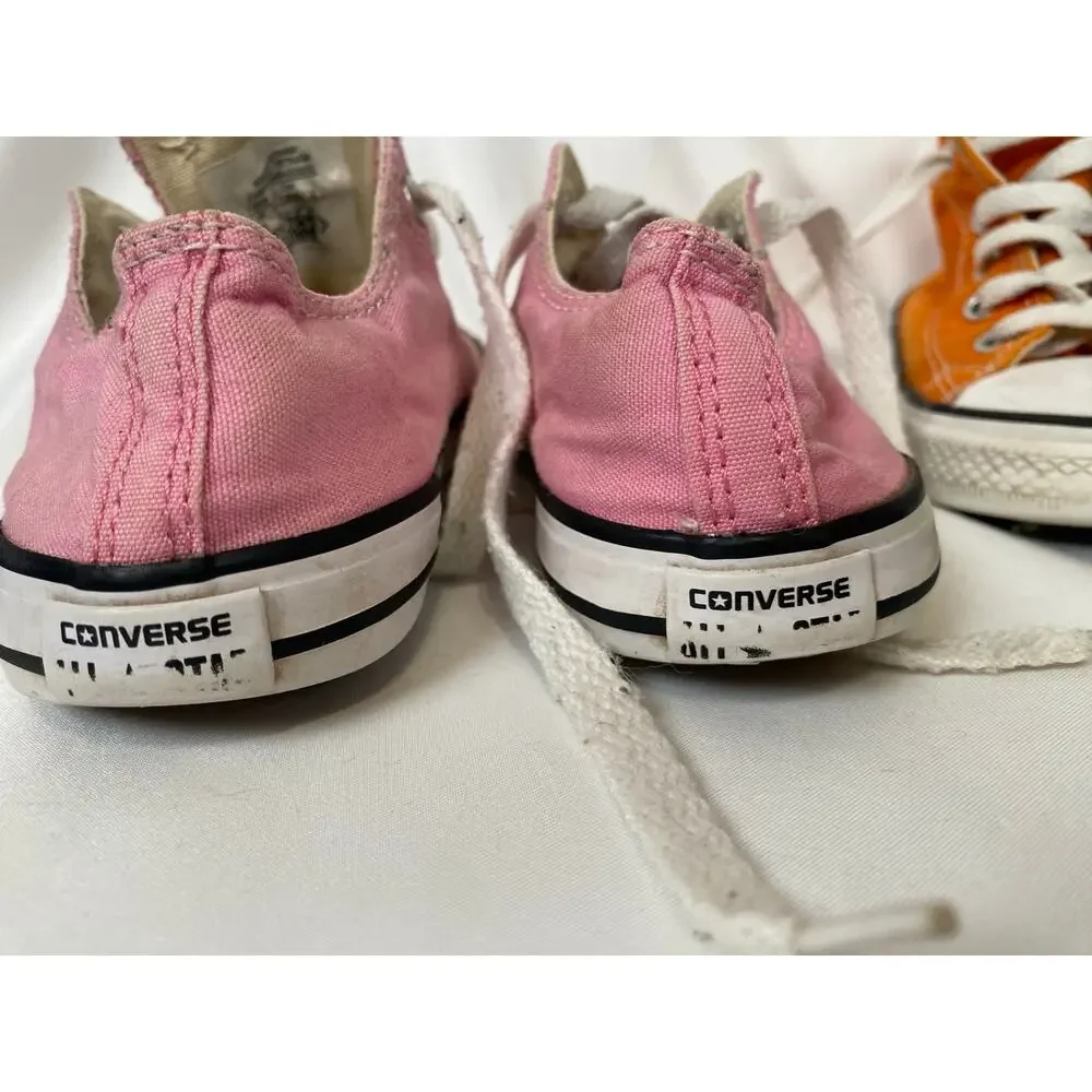 Converse Toddler Girls Low top High top Pink Orange Size 9 & 10